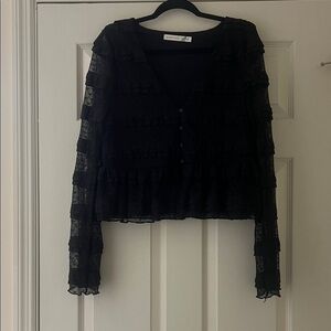 Altar'd State Black Lace Top